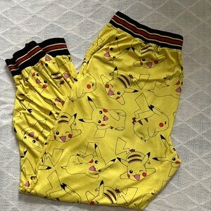Pokemon Pikachu Yellow Pajama Pants